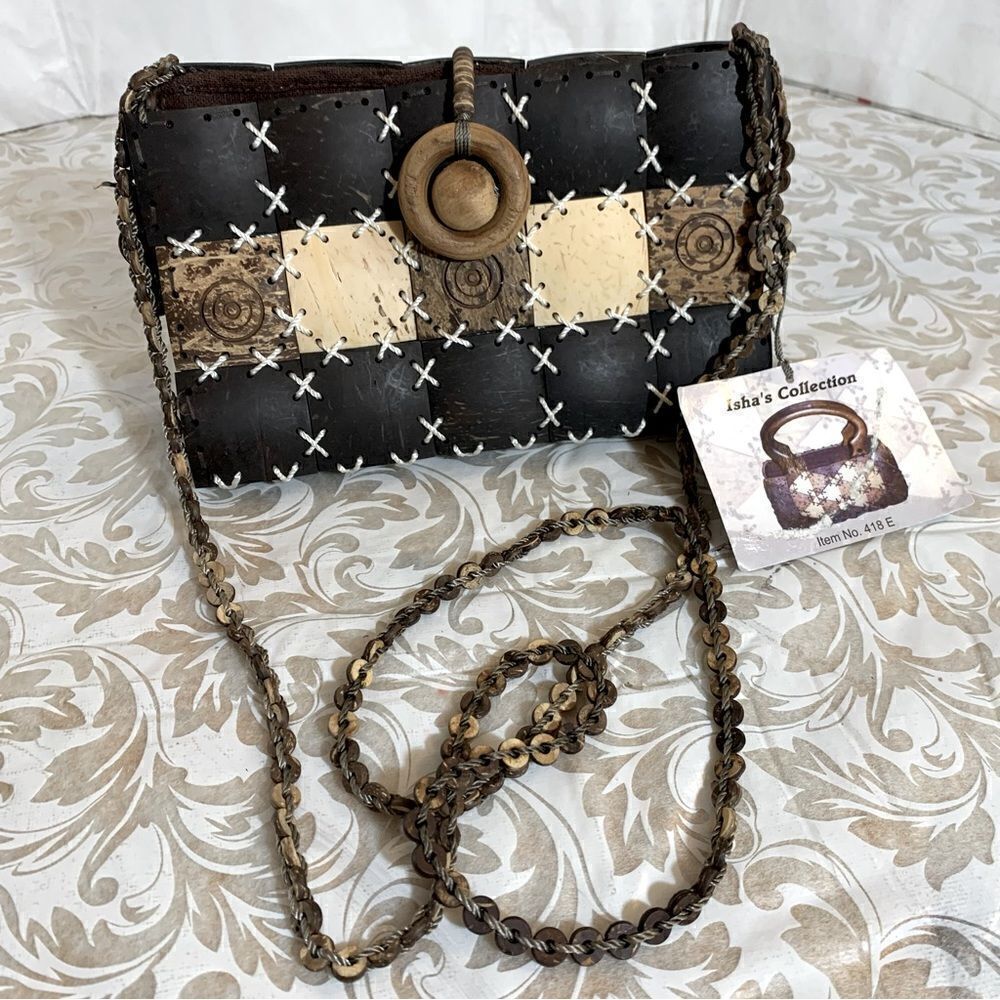 Handmade Coconut Crossbody Handbag By Isha from Jamaica